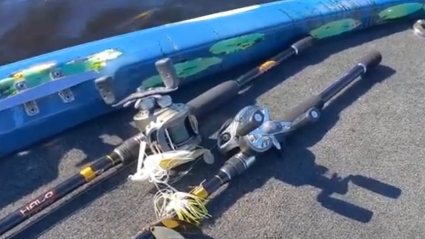 Fishing poles supplied for bass fishing on Lake Okeechobee Left & Right handed reels